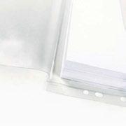 / packs Koszulka Przestrzenna do Wpinania na Katalog A4 PCV/PP z Klapką Space Punched Pocket with Flap, A4 PVC/PP wykonana z folii PVC lub PP wysoka przezroczystość i wytrzymałość pojemność: książki,