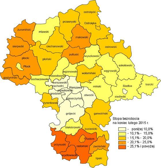 2. Stopa bezrobocia W porównaniu z innymi krajami Unii Europejskiej (według wyliczeń Eurostat) stopa bezrobocia w końcu lutego w Polsce wynosiła 7,8% (przy średniej w Unii Europejskiej 9,8%).