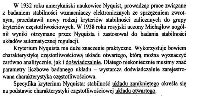 Model ESP pojazdu o 2 stopniach swobody Przesunięcie boczne - y ; kąt obrotu wokół osi -ψ Układ zawieszenia aktywnego 56 Kryterium Nyquista Wyjaśnić na