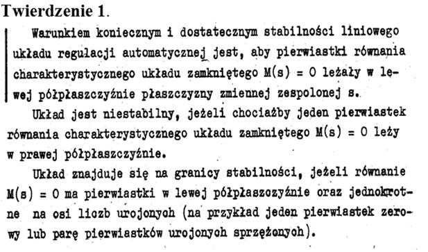 układu automatycznej regulacji? Stabilność układów automatyki?