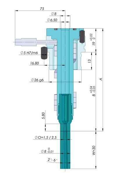 Systemy GK WADIM PLAST - KATALOG Dysza typ WP-20/.../TO tuleja otwarta DYSZA POD ROZDZIELACZ + KOMORA DYSZY DYSZA Nr art.