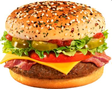 wprowadził burgery do menu.