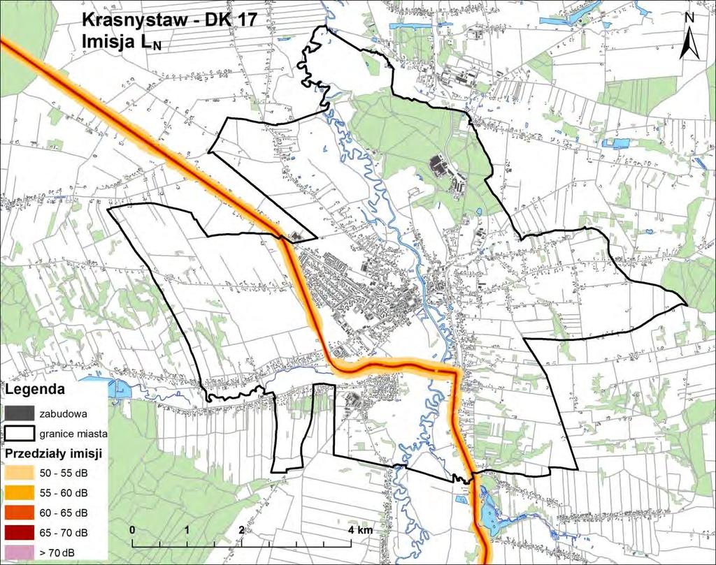 przebiegającego przez Krasnystaw Mapa 12.