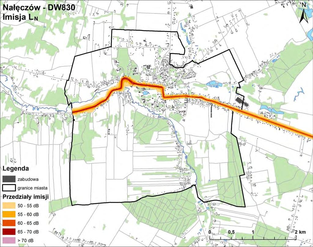 przebiegającego przez Nałęczów Mapa 20.