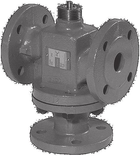 Zawory regulacyjne 3-drogowe М3F, G3F, Н3F DN 20-65 Zastosowanie: stosowane z napędami elektrycznymi AV.