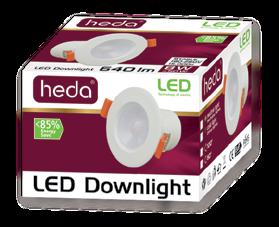 LED Downlight HDW083NN 8W 50W IP40 lumen Hz