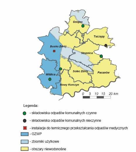 Plan Gospodarki Odpadami dla Gminy Busko-Zdrój na lata 2008 2011 10.3. Oddziaływania akustyczne Emisja hałasu związana jest z eksploatacją składowiska oraz transportem odpadów.