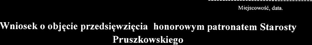 MidscowośĆ, data Wniosek o objęcie przedsięwzięcia honorowym