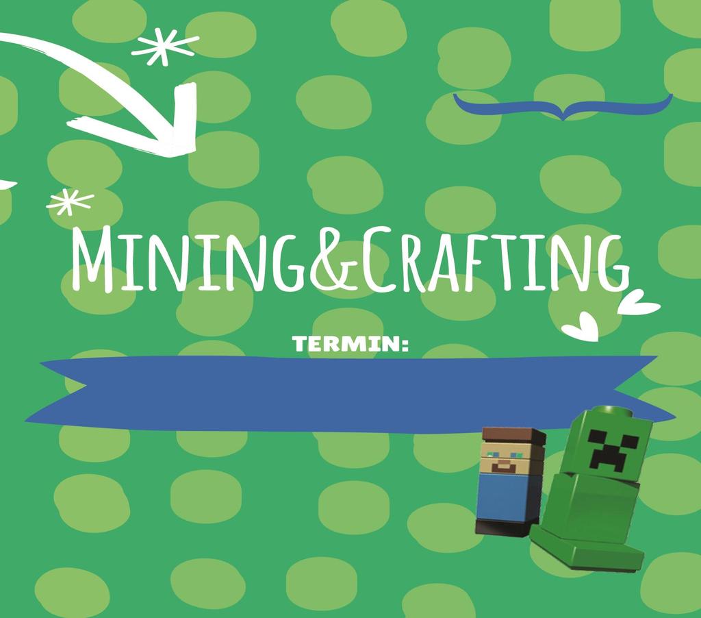 Mining & Crafting świat Minecraft Zabierzemy dzieci w przygodę po świecie kwadratowych postaci i budynków wprost z gry Minecraft.