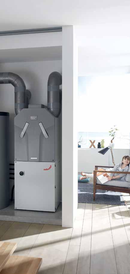Zrównoważone produkty: świeże powietrze Kompaktowa centrala energetyczna Zehnder ComfoBox Apart idealnie nadaje się jako wydajne kompletne rozwiązanie dla ogrzewania, chłodzenia i wentylacji oraz