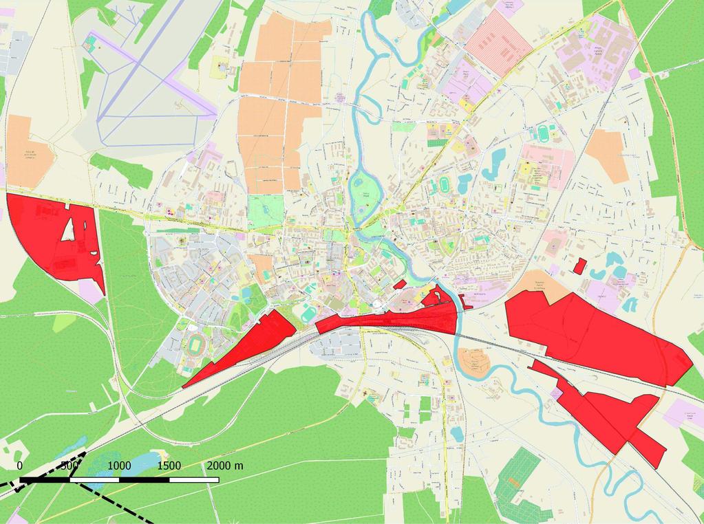 ZASIĘG PRZESTRZENNY OBSZARU REWITALIZACJI Liczba ludności: 18,5 tys.