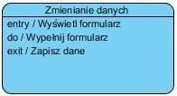 7 Każdy stan posiada: Nazwę i Akcje Pojedynczy stan reprezentuje