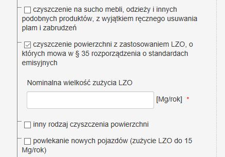 Powlekanie nowych samochodów osobowych (zużycie LZO > 15 Mg/rok) Powlekanie kabin nowych samochodów ciężarowych (zużycie LZO > 15 Mg/rok) Powlekanie nowych samochodów ciężarowych i dostawczych