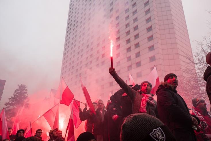 Zdjęcie 2. Race na Rondzie Dmowskiego. Zdjęcie 3.