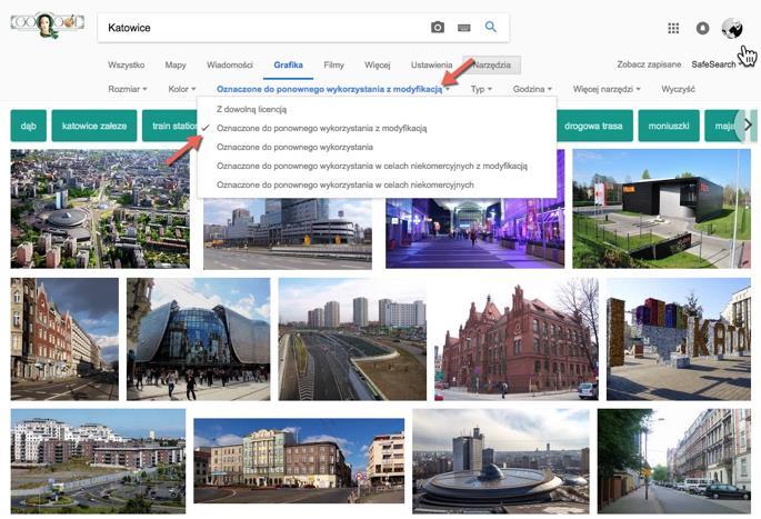 > Opcje wyszukiwania w Google
