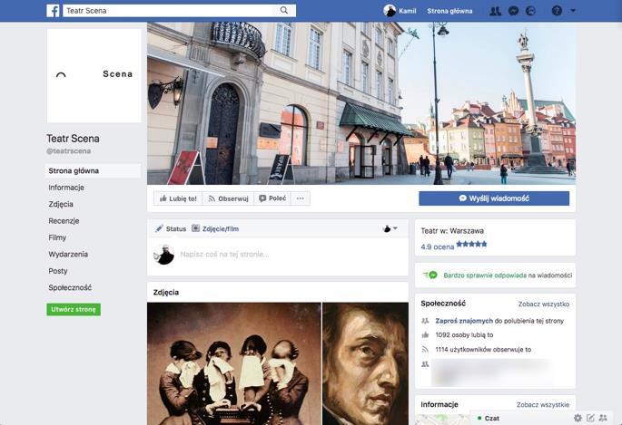 > Możliwość kontaktu z teatrem