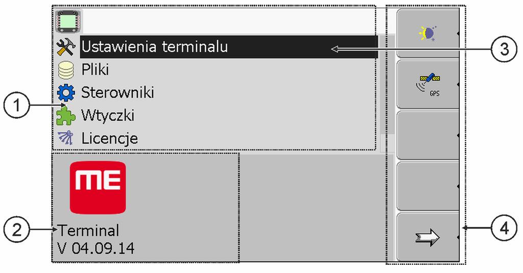 Konfigurowanie terminalu w aplikacji Service Elementy obsługi w aplikacji Service 7 7 Konfigurowanie terminalu w aplikacji Service W aplikacji "Service" możesz skonfigurować terminal i podłączone