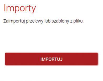 Po uruchomieniu miniaplikacji Importy wyświetla
