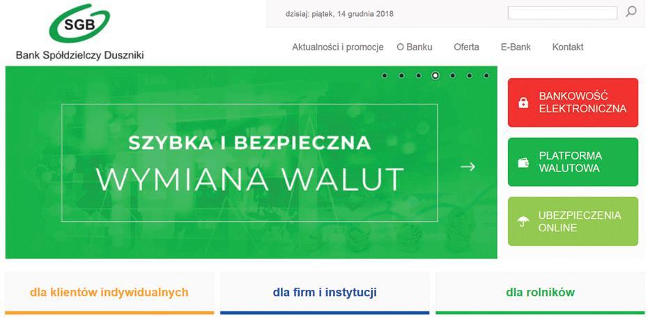 Bankowość elektroniczna. Jesteśmy tam, gdzie nas potrzebujesz.