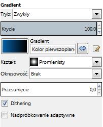 [SANS #1]. Na koniec przechodzimy do naszego tła [Tło]. Wybieramy znowu gradient.