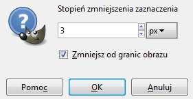 Wybieramy Zaznaczenie/Brak. Teraz nasz skopiowany napis zakotwiczamy na naszą uprzednio utworzoną warstwę.