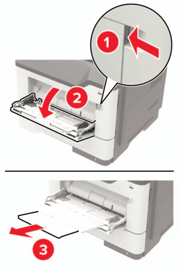 Ładowanie papieru i nośników specjalnych 16 Aby uniknąć zacięć, upewnij się, że wysokość stosu nie wykracza poza wskaźnik maksymalnego