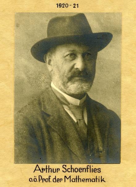 mineralogist Arthur Moritz Schoenflies (1853 1928), was a German mathematician, known for his