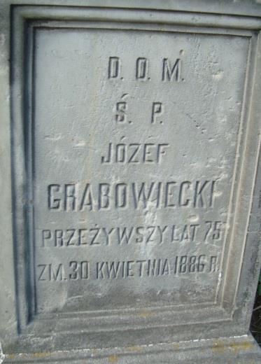 Grabowiecki Słownik Biograficzny / Grabowiec's Biographical Dictionary 163 Zmarł, jako wdowiec, 30 kwietnia 1886 roku w Hrubieszowie. Pochowany, w rodzinnym grobowcu, na cmentarzu w Hrubieszowie.