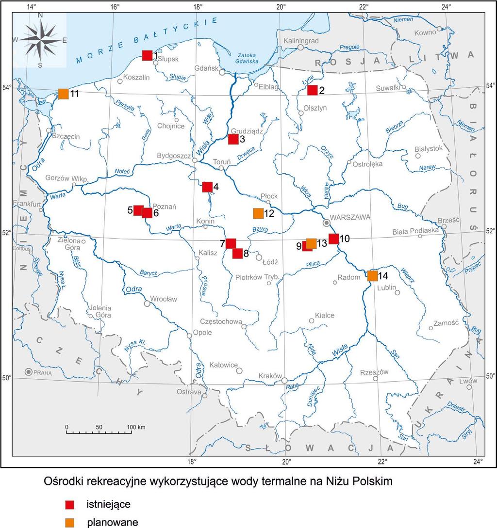 Rys. 1. Mapa tektoniczna kompleksu cechsztyńsko-mezozoicznego (wg Dadlez red. 1998) Fig. 1. Tectonic map of the Zechstein-Mesozoic complex (according to Dadlez ed.
