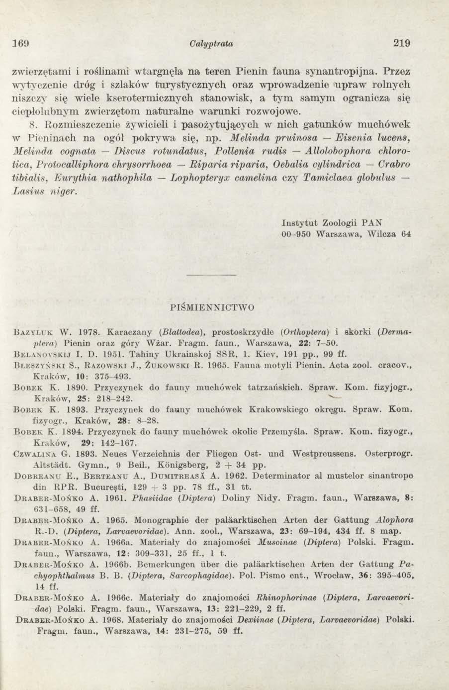 160 Cały pirata 2 19 zwierzętam i i roślinami w targnęła na teren Pienin fauna synantropijna.