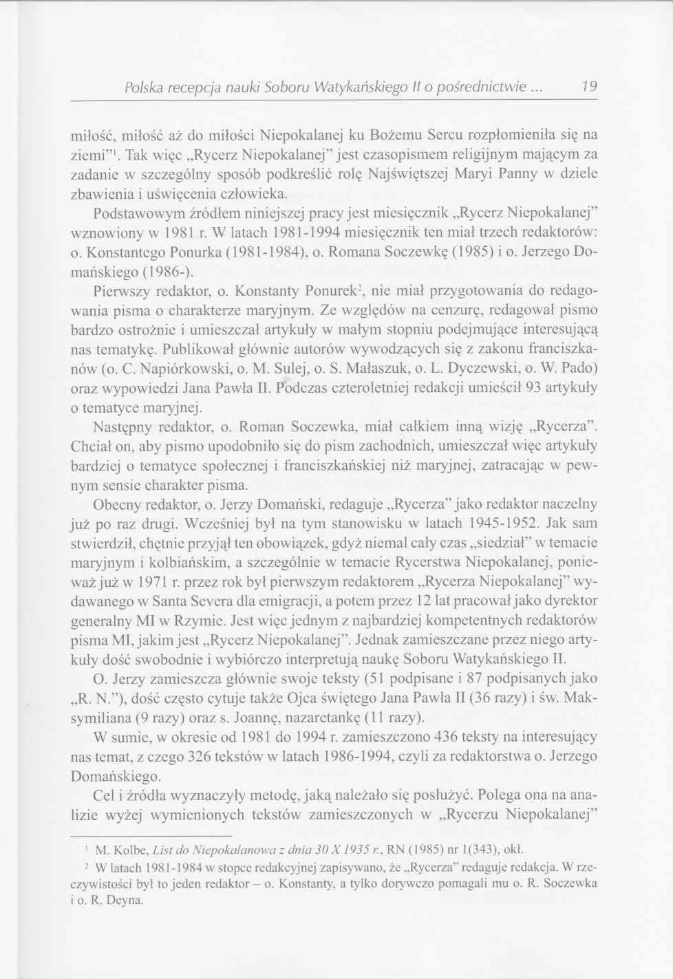 Polska recepcja nauki Soboru Watykańskiego II o pośrednictwie 79 miłość, miłość aż do miłości Niepokalanej ku Bożemu Sercu rozpłomieniła się na ziemi 1.
