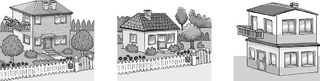 4.3. W którym domu mieszka dziewczynka? A. B. C. TRANSKRYPCJA Kobieta: Auf dem Foto ist unser Haus.