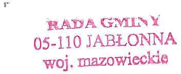 r RJU)A G"ML" 'i 05-110 JABŁONNA woj. mazowieckie UCHWALA NR XXXIV /324/2017 RADY GMINY Jabłonna z dnia 29 marca 2017 r.