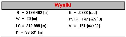 Rys.11 W rozwiązaniu układu zastosowano optymalizację, w której funkcją celu jest uzyskanie minimalnej wartości przyrostu przyspieszenia podczas przejazdu pojazdu przez łuki odwrotne.