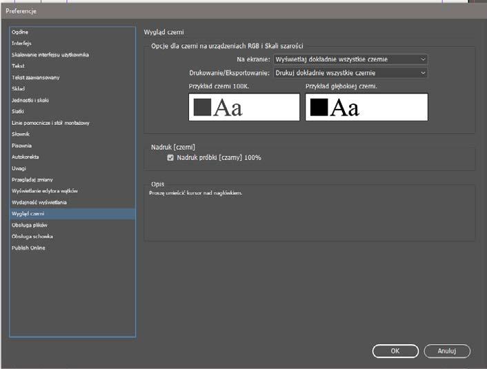 Przygotowanie projektu (InDesign) Zalecamy przygotowywanie projektów