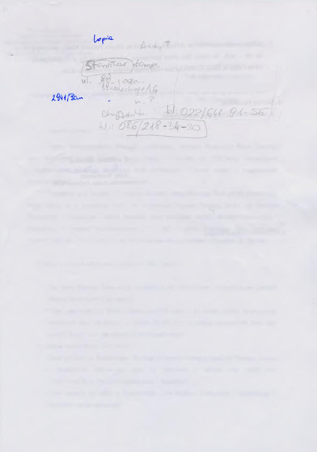 i F U N D A C JA 'Archiwum i Muzeum Pomorskie Armii Kratowej oraz Wojskowe) Służby Polek' 87-100 Toruń, ul. W. Garbary 2 tel 65-22-186, e-mail: archak@um.torun.pl REG O N 870502736 Toruń, dnia 16.06.