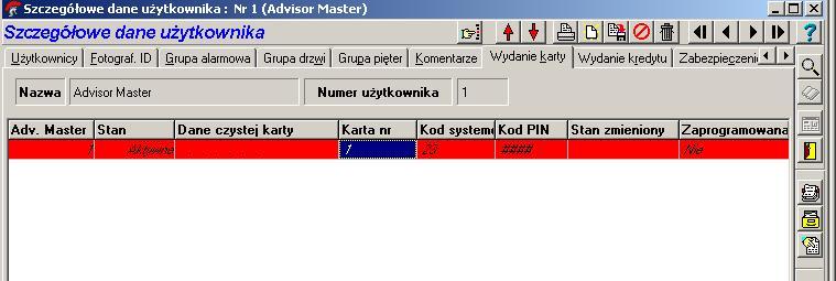 Po wydaniu karty użytkownikowi, można ją stosować zarówno w systemie kontroli dostępu ATS MASTER jak i w innych systemach (np.