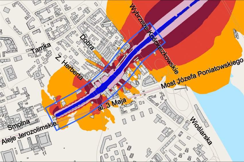 HK3 Kolej Centrum II Kolej Centrum II ul. Wybrzeże Kościuszkowskie - ul.