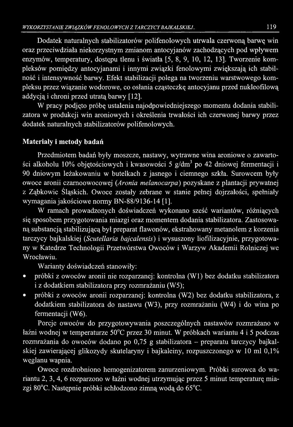 WYKORZYSTANIE ZWIĄZKÓW FENOLOWYCH Z TARCZYCY BAJKALSKIEJ.