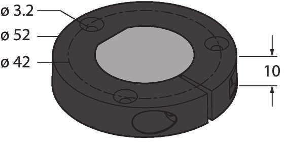 P7-RI-QR24 1590927 P9-RI-QR24 1593012 1/4 Element pozycjonujący do instalacji wałków Ø 1/2 P10-RI-QR24