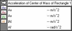 3.1.3. Okno pomiarowe sk4adowch przspieszenia Brodka ci3akobci ogniwa nap3dowego Z górnego menu nale; wbra& Measure -> Center of Mass Acceleration -> All.