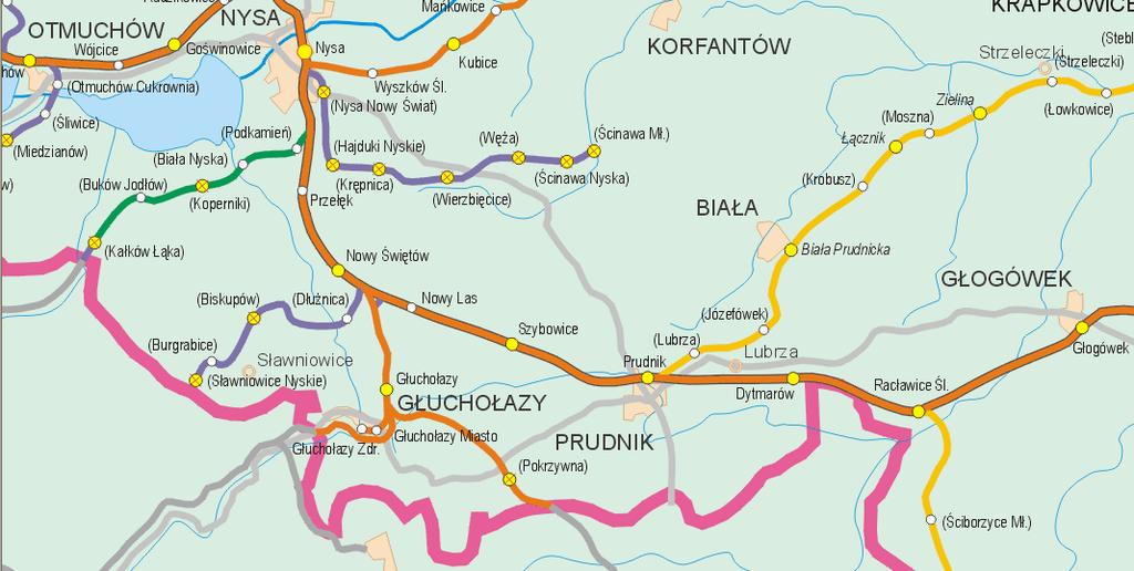 Rysunek 5 Orientacyjny schemat linii kolejowych w gminie Biała i okolicach 3.9.5. Zaopatrzenie w wodę Mieszkańcy gminy Biała zaopatrywani są w wodę ujmowaną przez studnie głębinowe.