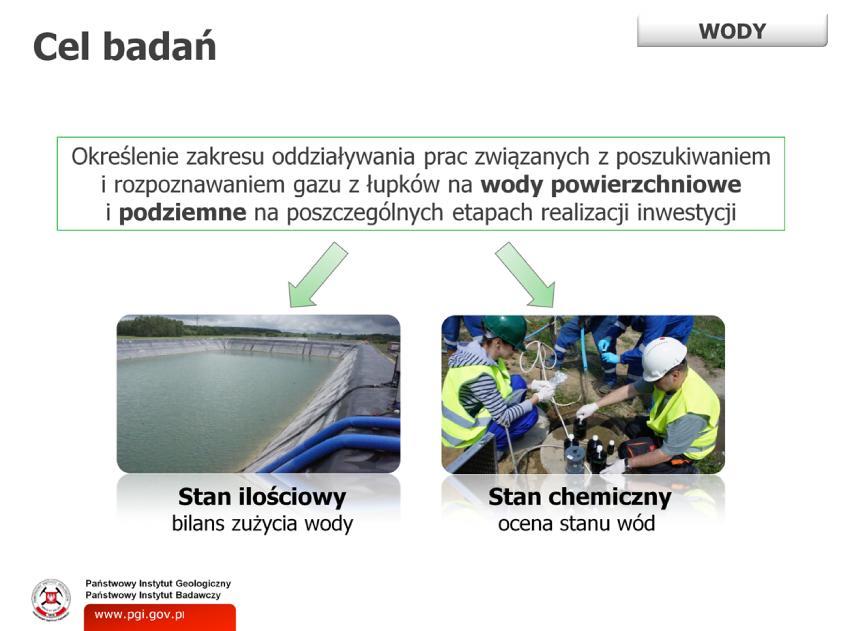 Celem tej części projektu było określenie zakresu oddziaływania prac prowadzonych na poszczególnych poligonach badawczych na stan wód powierzchniowych i