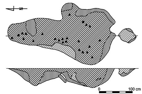 zewnętrzna szorstka, w domieszce tłuczeń kamienny i ceramiczny. 3. Fragment górnej części garnka jajowatego (?