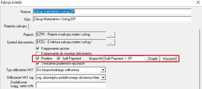 Strona 5 z 6 Przy zbiorczym księgowaniu faktur system tworzy: - dla ujemnych faktur korygujących przelew standardowy - dla faktur zakupu gdzie kwota VAT=0 (faktury ze stawką np, zw, vo) przelew