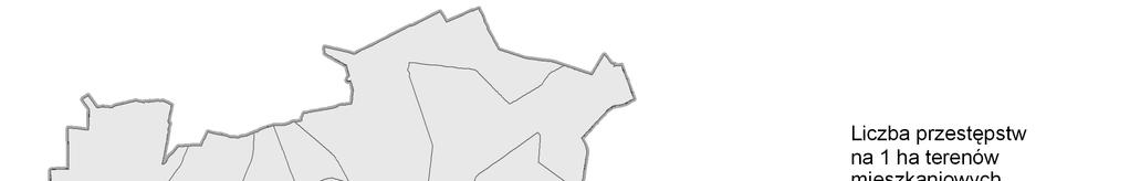 80 warstw obrazujących rozmieszczenie różnych typów terenów mieszkaniowych w mieście. Rys. 1. Gęstość przestępstw ogółem w Łodzi w 2009 r.