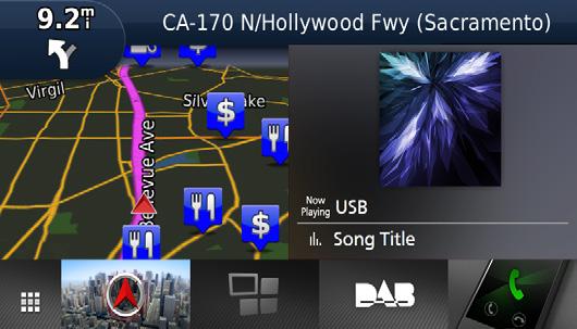Widget Widget Widget 1 Naciśnij przycisk [HOME]. 2 Możesz zmienić widżet, przesuwając palcem w lewo lub prawo w obszarze dla widżetów.