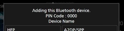 Sterowanie Bluetooth Zarejestruj urządzenie Bluetooth Przed rozpoczęciem korzystania z funkcji Bluetooth konieczne jest zarejestrowanie odtwarzacza audio Bluetooth lub telefonu komórkowego w