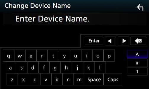 Sterowanie Bluetooth ÑÑZmień kod PIN 1 Dotknij [PIN Code] na ekranie Bluetooth SETUP. hhwyświetlony zostanie ekran Zmiana kodu PIN. 2 Dotknij i przytrzymaj [ ]. 3 Wprowadź kod PIN. 4 Dotknąć [SET].