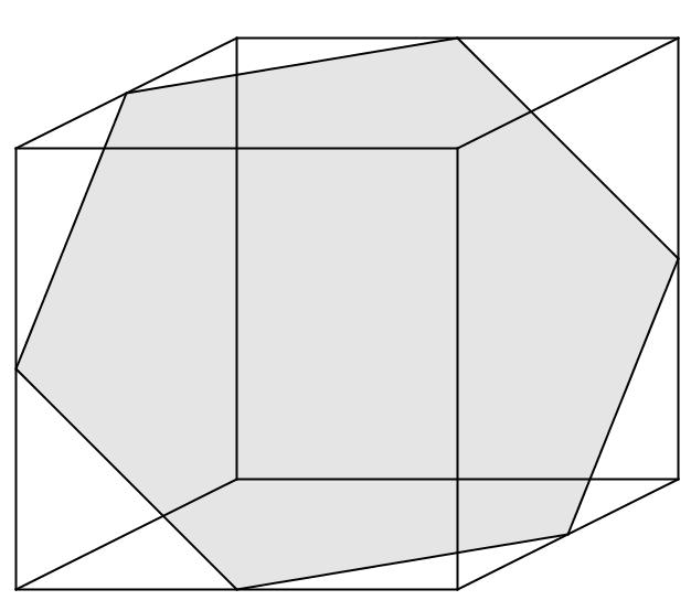 Zdnie 18. (0-) N rysunku przedstwiony jest sześcin i sześciokąt.